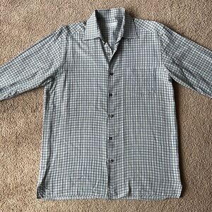 Ermenegildo Zegna Button Down Blue White Tan